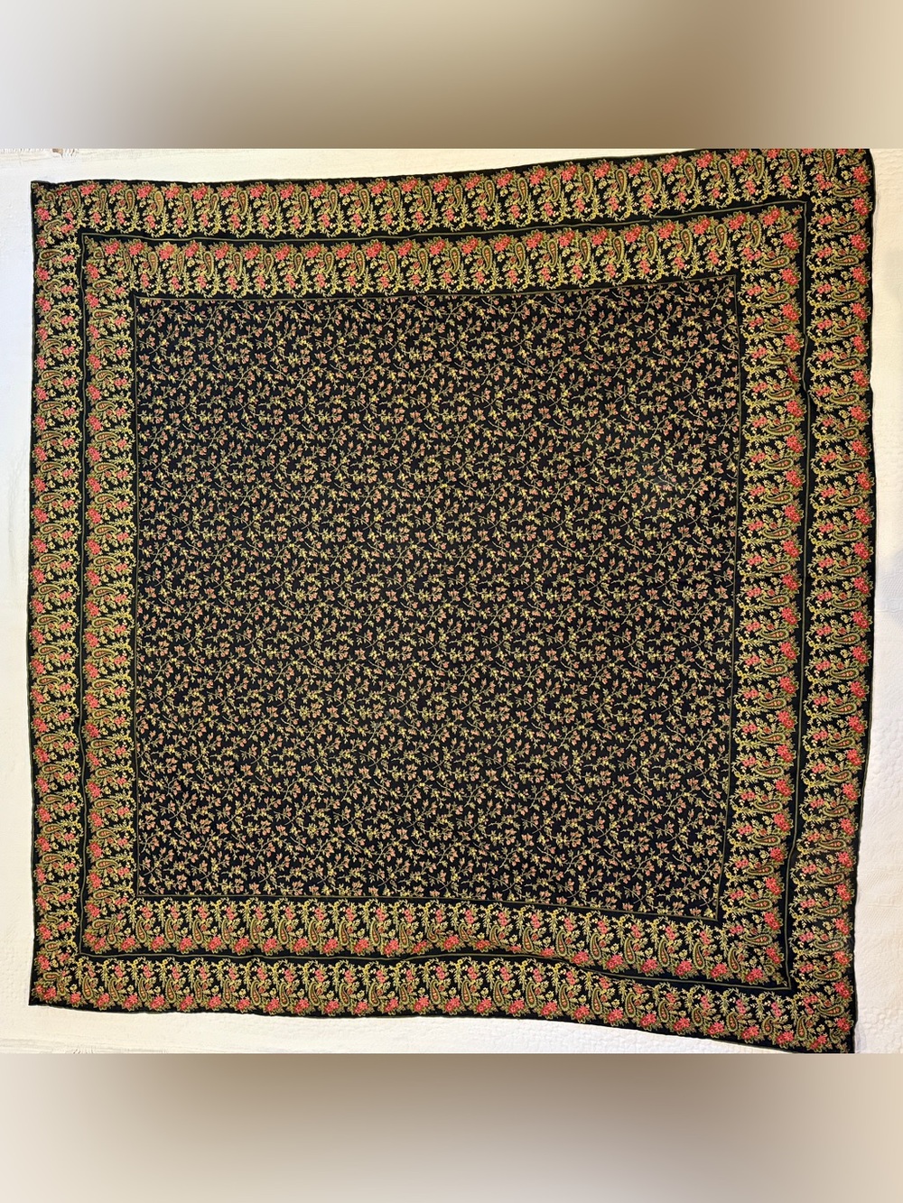 April Cornell Floral Tablecloth Square 54”x54” 100% Cotton